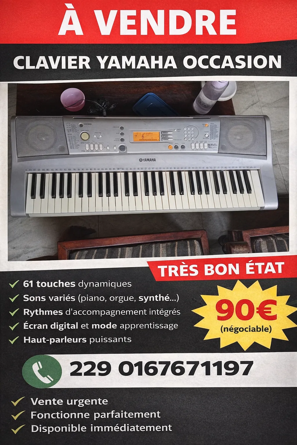 Instrument de musique (Piano Yamaha)