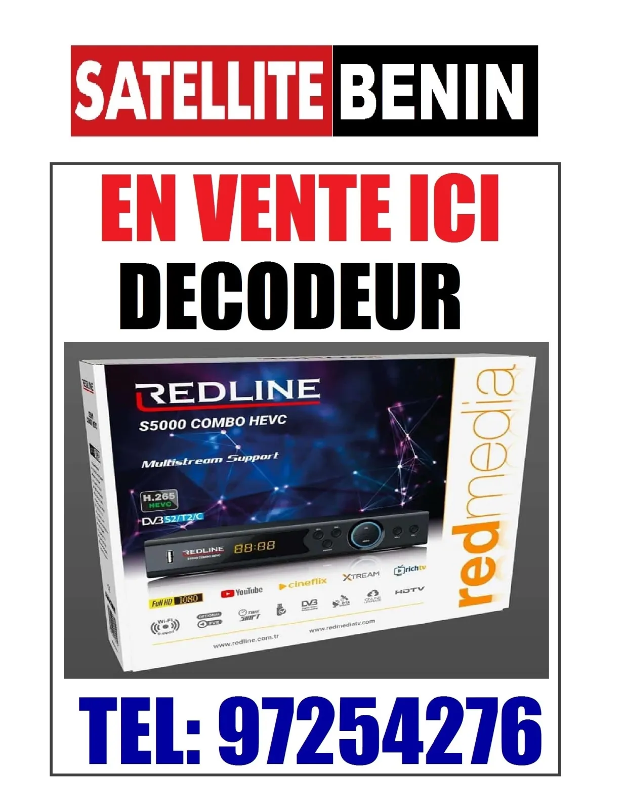 vente et installation des decodeurs partout au benin