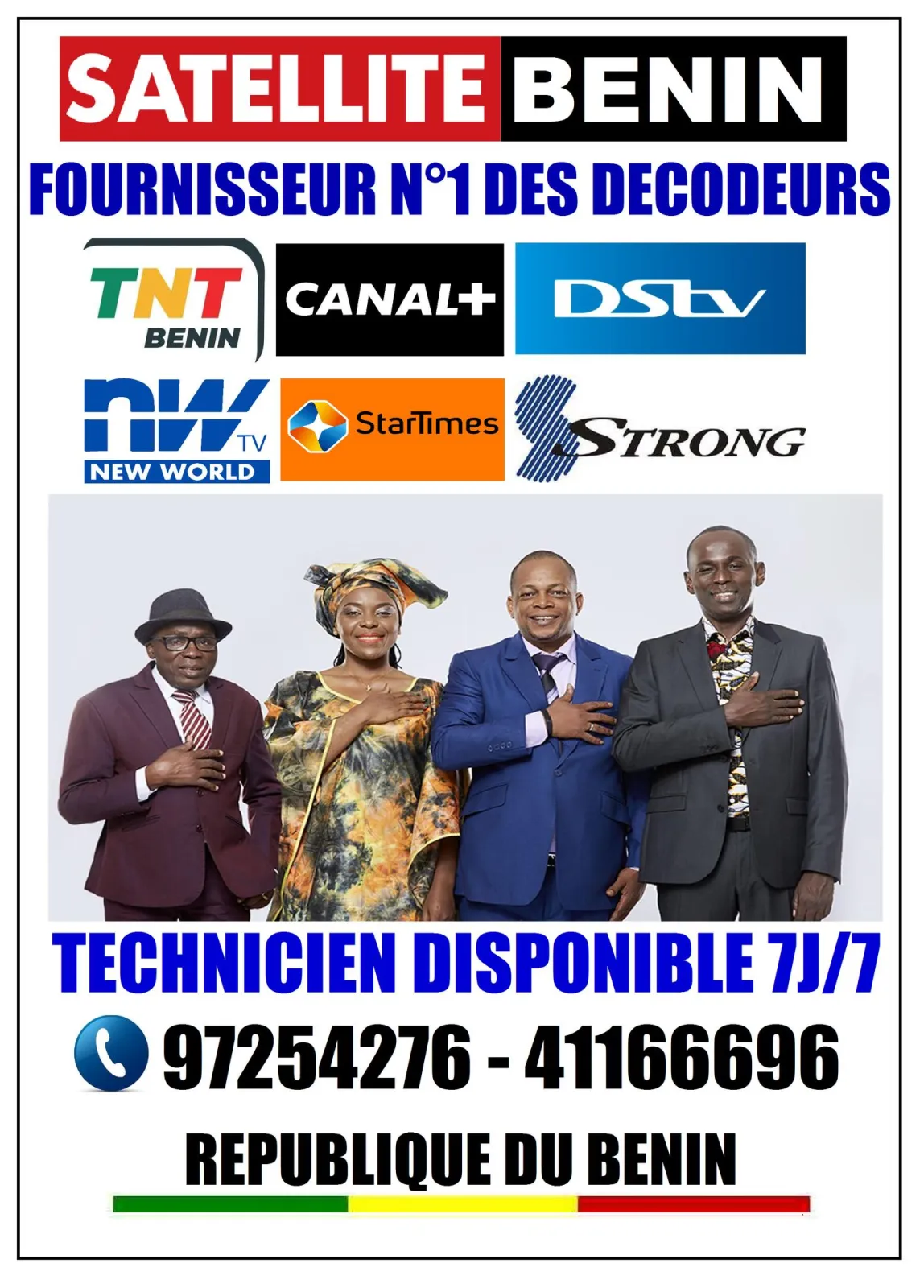 vente et installation des decodeurs partout au benin