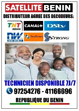 vente et installation des decodeurs partout au benin